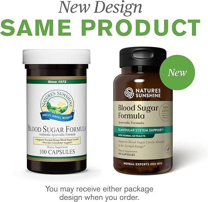 Nature's Sunshine Blood Sugar Formula 100 caps