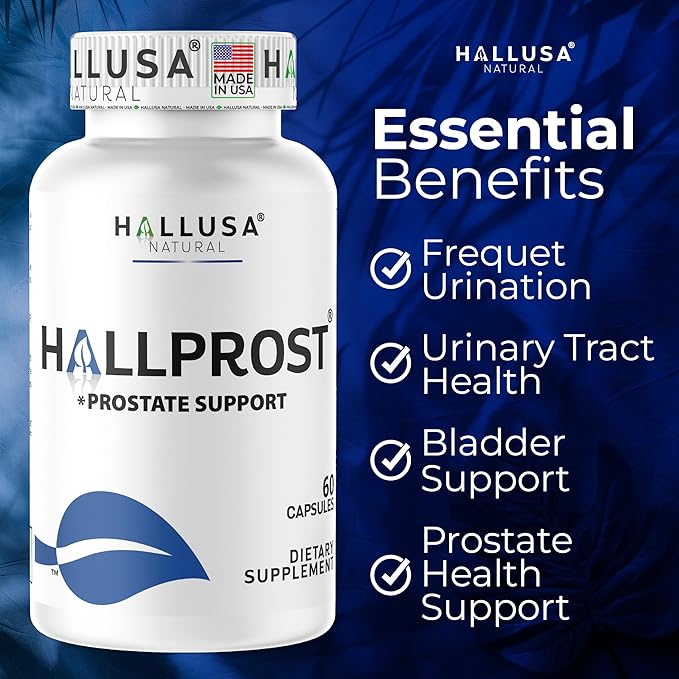 Hallusa Natural Próstata Inflamada - Prostatitis - Pastillas para la próstata - HALLPROST 60 CAPSULAS