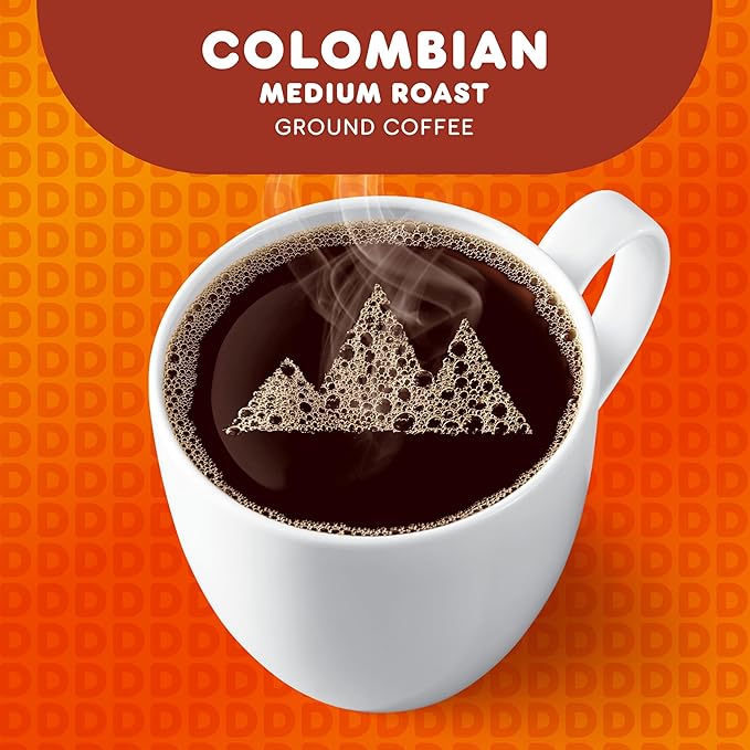 Dunkin' 100% Colombian Medium Roast Ground Coffee 27.5 Ounce (Pack of 4)