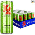 XL Energy Drinks Sugar Free 8.4 Oz 24 Pack - Low Calories Apple Flavor Sugar Free Energy Drinks 80mg Caffeine plus Taurine &amp B Vitamins - Improve Performance with Zero Sugar Drinks Carbonated Bev