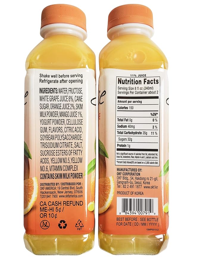OKF Smoothie Multi Vitamin Premium New Drink 16.9 Fluid Ounce (5 Flavor Variety Pack 12 Pack)