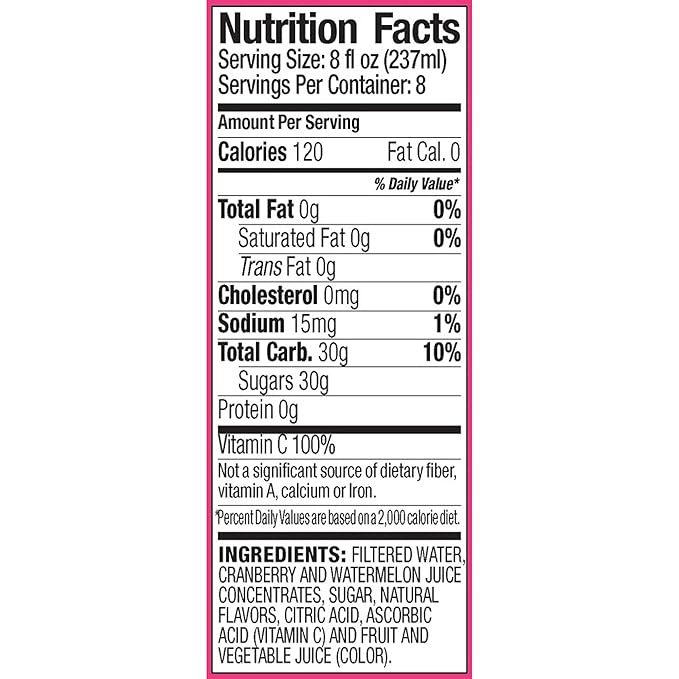 Langers Juice Cocktail Cranberry Watermelon 64 Fl Oz (Pack of 8)