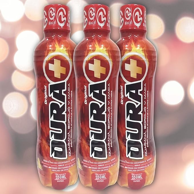 DURA+ ENERGY DRINK - 16.9 Oz - 550ML - with Guarana Borojo and Maca - Boost your energy and power up your day with DURAMAX a natural ally designed to maintain your vitality and optimize your perform