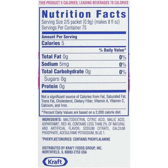 Crystal Light Raspberry Ice Drink Mix 30 Count (Pack of 1)