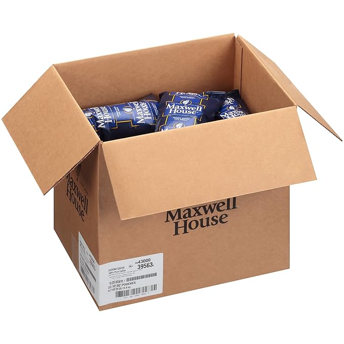 Maxwell House Regular Cafe Roast Coffee (12oz Jars Pack of 32)