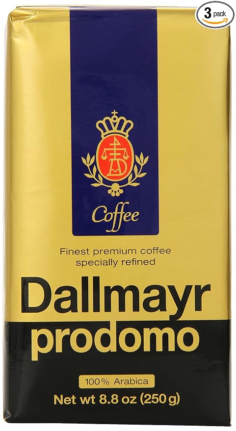 Dallmayr Gourmet Coffee Prodomo (Ground) 8.8 Ounce (Pack of 3)