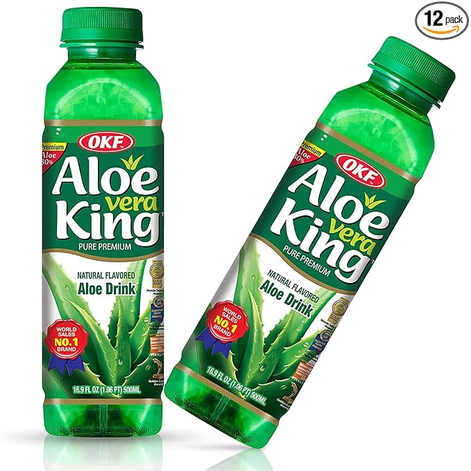 OKF Aloe Vera King Drink Original 16.9 Fluid Ounce (Pack of 12)