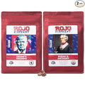 Rojo Elephant Handcrafted Ground Coffee 100% Arabica Beans 11 0z Bags Pack of 2 Trump's Triumph Susan B. Anthony Visionary Pack
