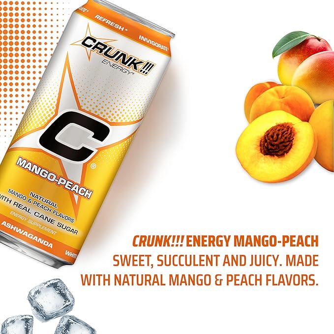 CRUNK!!! Energy Mango-Peach 16oz 24pack