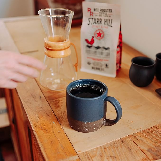 Red Rooster Coffee Organic Starr Hill Stout Coffee – Medium-Dark Roast Whole Bean – Notes of Dark Chocolate Praline &amp Citrus – 12oz – USDA Organic Fair Trade