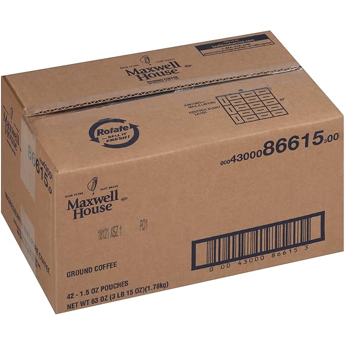 Maxwell House Ground Coffee (42 ct Pack 1.5 oz Packets)