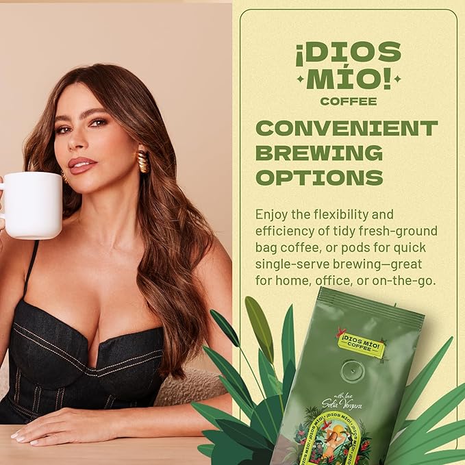 Dios Mio Coffee by Sofia Vergara Medium Roast Ground Premium Colombian Coffee 42 Ounce Bag