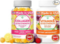 Lunakai Collagen and Vitamin E Gummies Bundle - Non-GMO Anti Aging Supplements for Men &amp Women - Natural Gummy with Vitamin C &amp 250 mg Natural VIT E