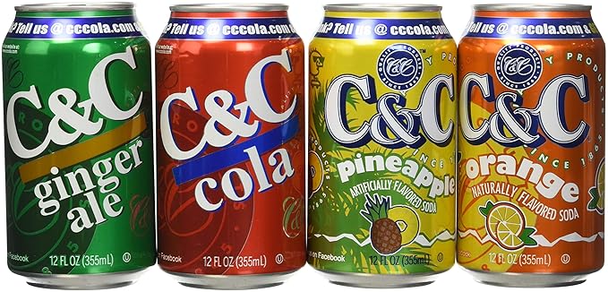 C&ampC Tropical Variety Soft Drink 24 Count 12 Ounce