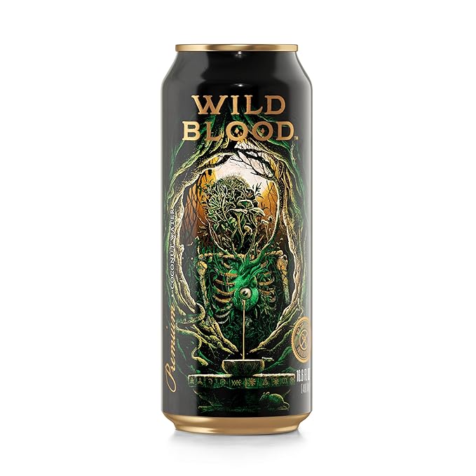 Wild Blood: Premium Coconut Water - Natural Electrolyte and Energy Drink | 16.6 fl oz (Pack of 12)