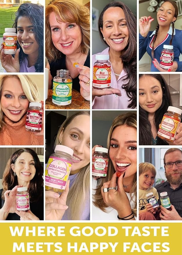 Lunakai USA Made Collagen Peptides Gummies - 200mg Non-GMO Anti-Aging Formula with Biotin Zinc Vitamins C &amp E for Hair Skin and Nails 3 Pack