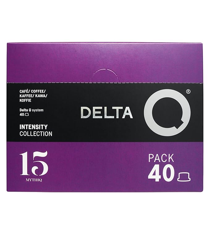 Delta Q MythiQ Espresso Pods for Delta Q machines Intensity 15 Notes of Cocoa Chocolate and Toasted Nuts XL Pack - 40 Capsules