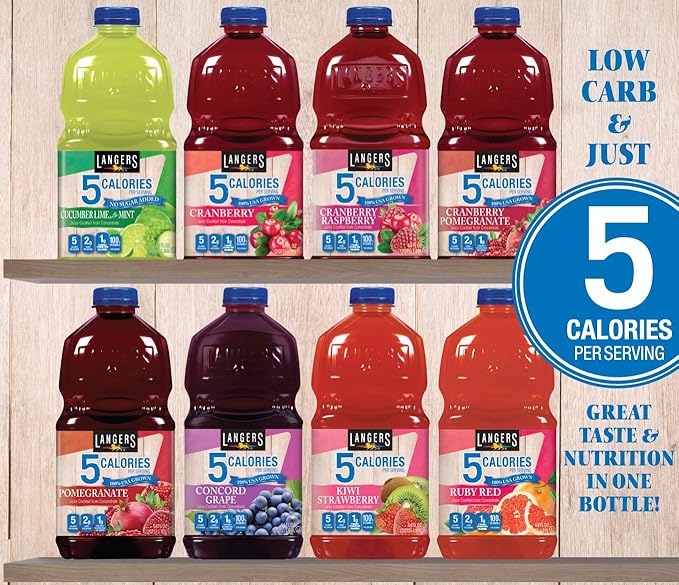 Langers 5 Calorie Mongo Mango 64 Fl Oz (Pack of 8)