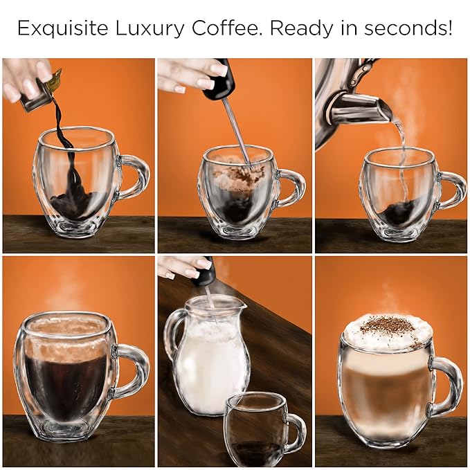 Caffè di Artisan Asmara Liquid Coffee Pods – 24 Count | Medium Roast Arabica with Frother | Peel &amp Pour | Cold Brew Iced &amp Hot Coffee | Eco-Friendly Machine-Free Ready in Seconds