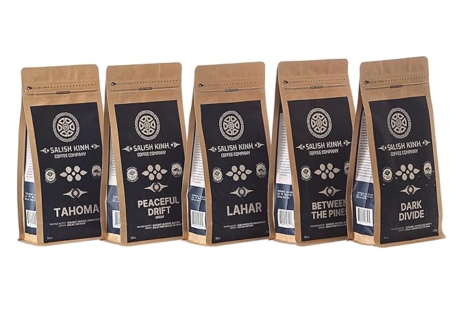Salish Kinh Whole Bean Coffee | Dark Lahar | 12 oz Bag | 100% Robusta | Dark Roast | Specialty Grade | Single Origin | Direct Trade | Indigenous Produced