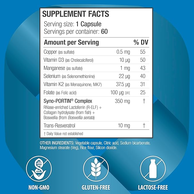 OSTEODENX - Bone &amp Joint Support Supplement for Healthy Bone &amp Improved Joint Mobility with Lactoferrin Collagen Vitamin K2 &amp Vitamin D3 (30 Capsules)