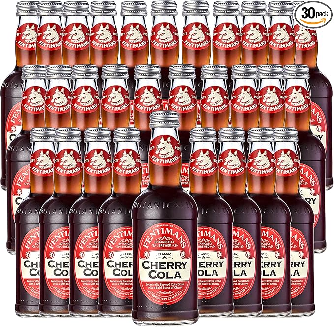 Fentimans Botanically Brewed Classic Cherry Cola Sparkling Soda 9.3 fl oz Bottles – Premium Craft Soda/Mixer for Cocktails &amp Refreshing Drinks
