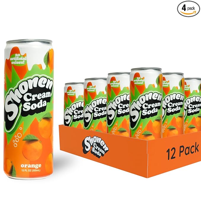 Shonen Soda - Orange Cream | 12 Fl Oz Can | 12-Pack