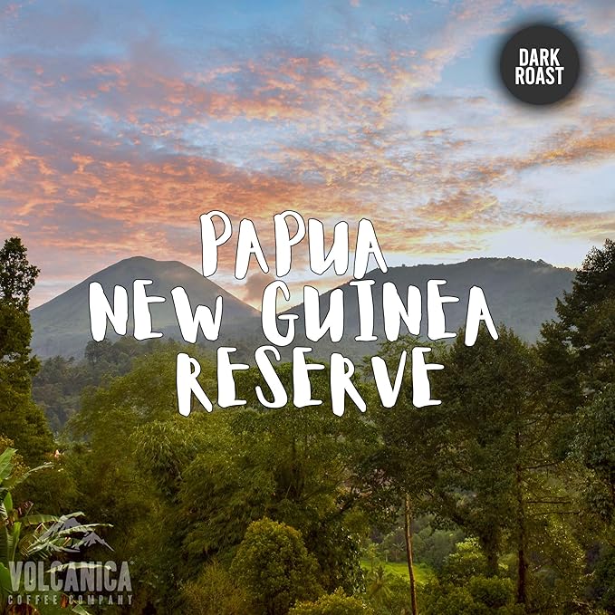 Papua New Guinea Reserve Coffee Dark Roast Ground Fair Trade Fresh Roasted 5 lbs