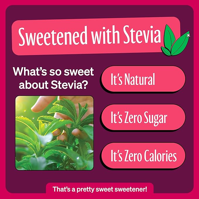 Zevia Zero Calorie Soda Black Cherry 12 Ounce Cans (Pack of 20)