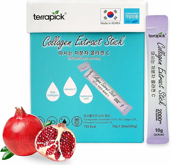 Collagen Extract Stick 10g X 30 ea. Pomegranate Concentrate Pineapple Concentrate Hyaluronic Acid Vitamin C Fish Collagen for Women and Men. All in one Inner Beauty.