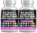 Myo-Inositol &amp D-Chiro Inositol 2050mg Fertility Supplement 40:1 Ratio - Prenatal Vitamins for Women with Ashwagandha Maca Root Vitex Chasteberry Iron DHA Folic Acid DIM Zinc - 2Pack