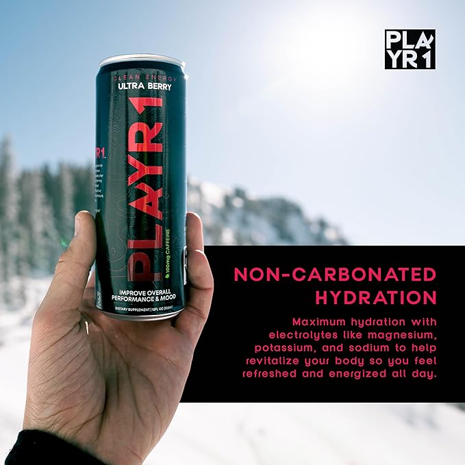 PLAYR1 Functional Beverage Caffeinated Variety 24 Pack