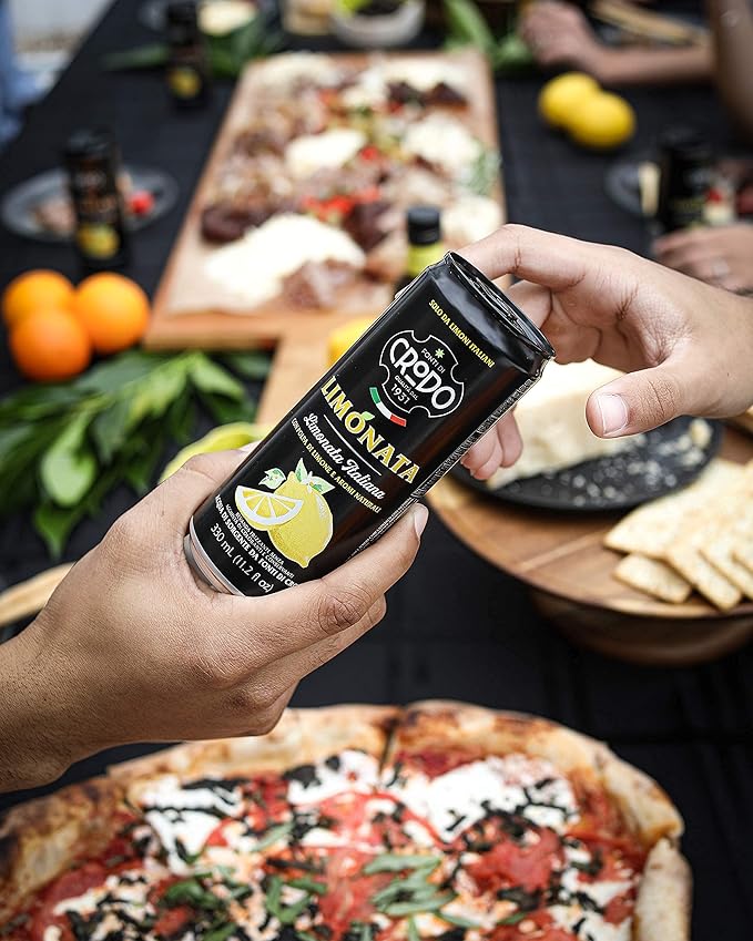 Fonti Di Crodo Limonata Italian Sparkling Lemonade 11.2 Oz. Cans (Pack of 24)