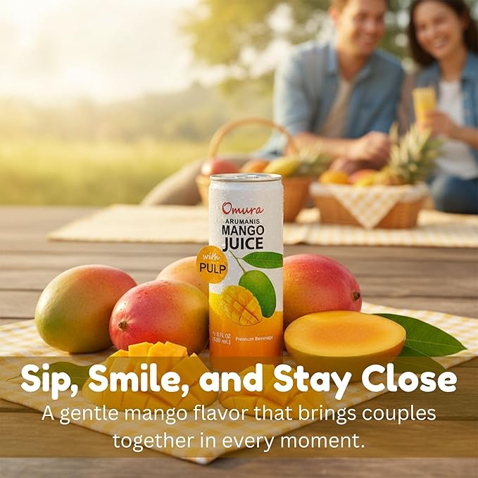 Omura MANGO JUICE from Natural Fruit with PULP 11.3 FL. Ounces | 12-Pack