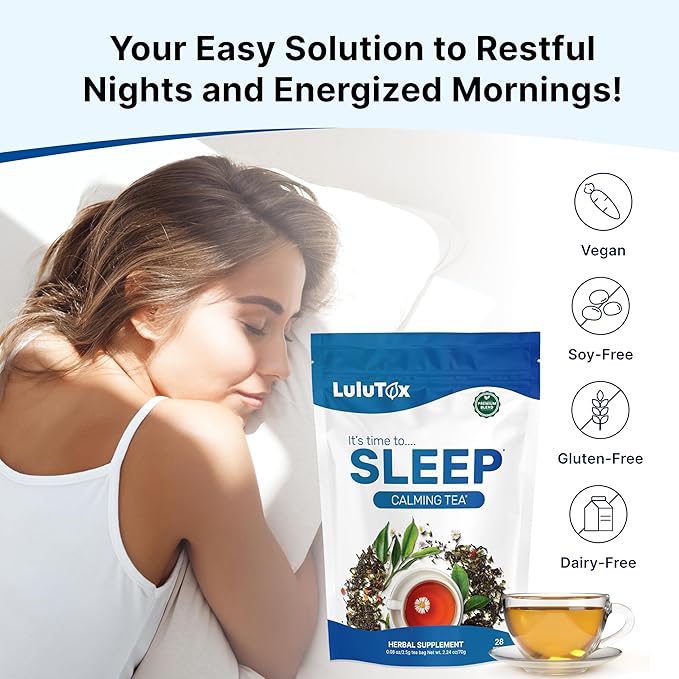 Wellamoon Sleep Patches &amp Lulutox Sleep Tea Bundle (28 Patches &amp 28 Servings)