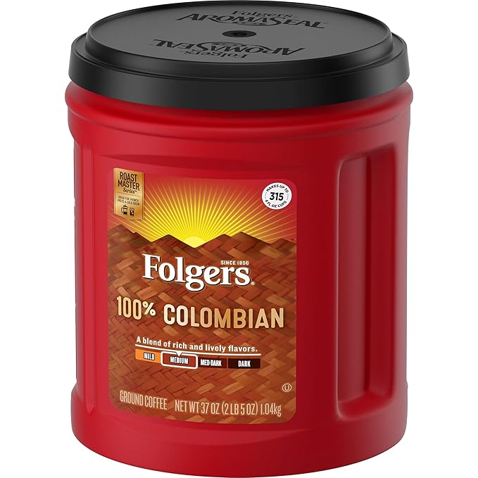 Folgers 100% Colombian Ground Coffee 37-Ounce - Pack of 2