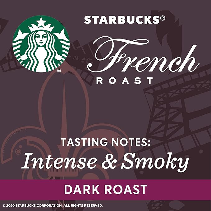 Starbucks Dark Roast Ground Coffee — French Roast — 100% Arabica — 6 bags (20 oz. each)