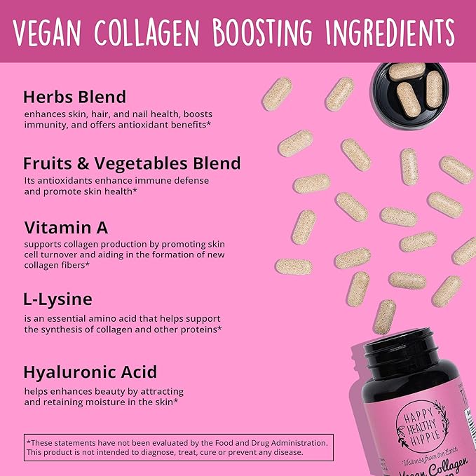 Happy Healthy Hippie Creatine HCl Powder &amp Vegan Collagen Builder