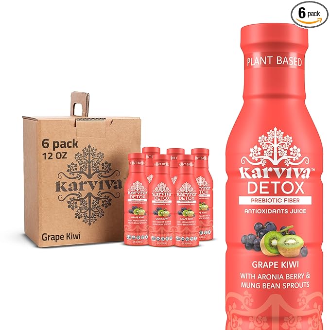Organic Detox Juice 100% Real Sprout &amp Berry Juice – Ancient Remedy Users Proven for Digestive &amp Liver Health Allergy Relief &amp Skin Radiance Antioxidants &amp Prebiotic Fiber Low Glyc