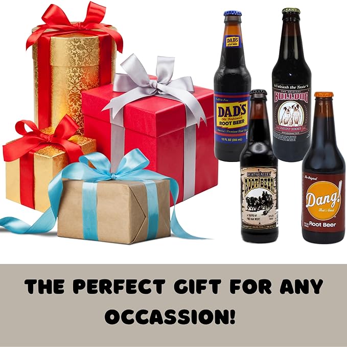 Root Beer Surprise Variety Sampler | Premium Craft Root Beer Variety Pack from Around USA | Includes Crazy Soda Pop Bottle Opener (6 Pack)