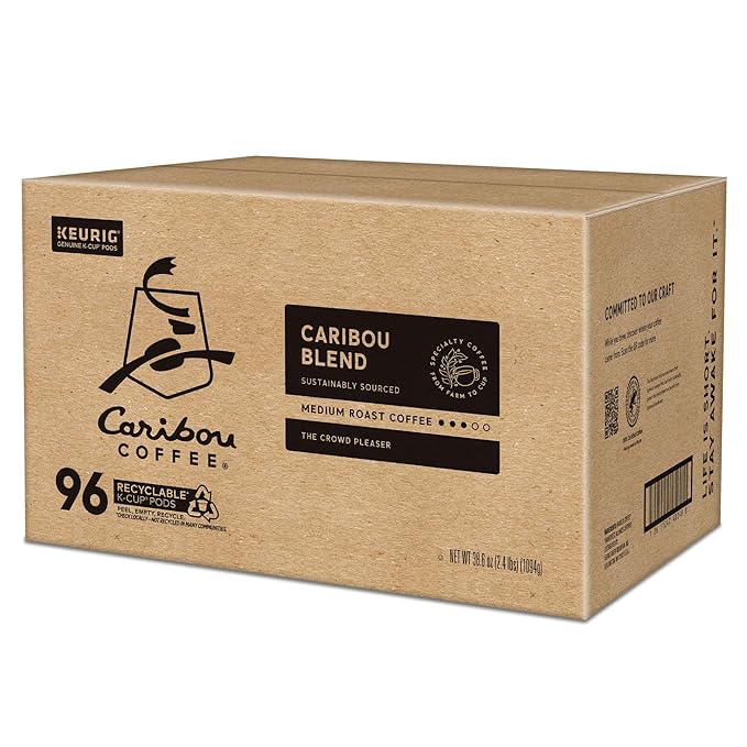 Caribou Coffee Caribou Blend Keurig Single-Serve K-Cup Pod Medium Roast Coffee 96 Count