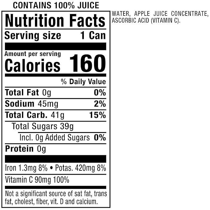 Mott's 100% Original Apple Juice 11.5 fl oz can (Pack of 24)