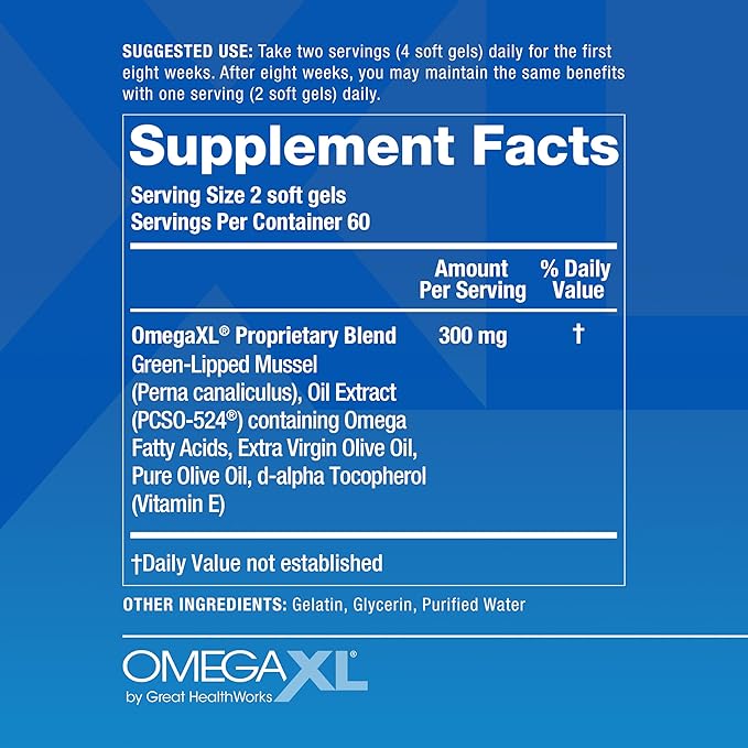 OmegaXL Joint Relief Supplement - Natural Muscle Support 60 Softgels (2 Pack) &amp SleepXL immediate-Release melatonin L-Theanine (Calming) Chamomile Magnesium &amp B6 (60 Vegan Capsules)