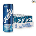GURU Yerba Mate Organic Energy Drinks Clean Energy Drink with Plant Based Natural Caffeine from Green Tea Low Calorie Gluten Free 140mg Caffeine Healthy Drinks Acai Berry 12oz (Pack of 24)