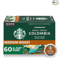 Starbucks K-Cup Coffee Pods Medium Roast Coffee Colombia 100% Arabica 6 boxes (60 pods total)