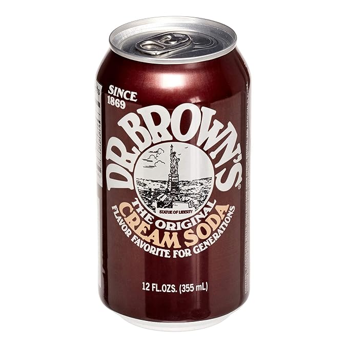 Dr. Browns Soda Cream Soda 12 oz can (Pack of 18 Total 216 Oz)