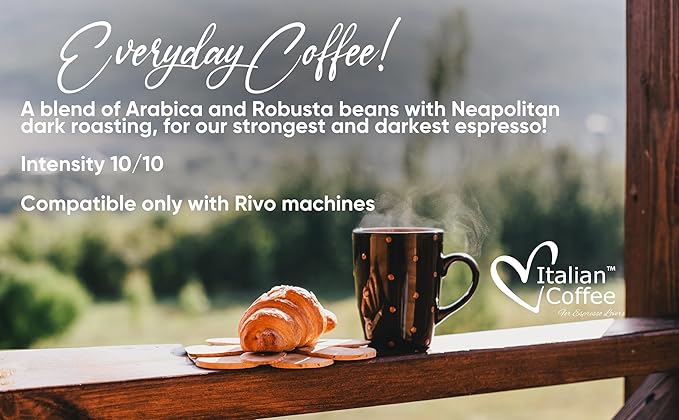 ITALIAN COFFEE FOR ESPRESSO LOVERS espresso capsules compatible with RIVO machines (Ristretto 50)