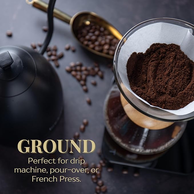ROYAL KONA COFFEE - Light Roast Ground Coffee Vanilla Macadamia Flavor 40 Ounce