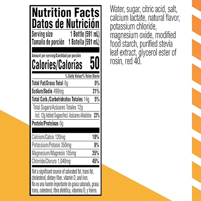 Gatorlyte Rapid Rehydration Electrolyte Drink Strawberry Kiwi Specialized Blend of 5 Electrolytes Lower Sugar No Artificial Sweeteners or Flavors 20 fl oz Bottles (12 Pack)