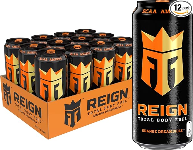 Reign Total Body Fuel Orange Dreamsicle Fitness &amp Performance Drink 16 Fl Oz (Pack of 12)